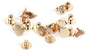 Congiunzioni a chiodo 10 set - Ottone - 5/6, 5/8 mm - Robusto - Fai da te - Adatto per pelle - Materiale di alta qualità - Viti a tappo