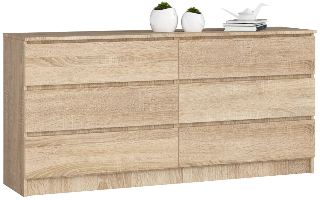 Cassettiera AKORD K160 Sonoma Quercia 160 cm 6 cassetti 160x40x77 cm