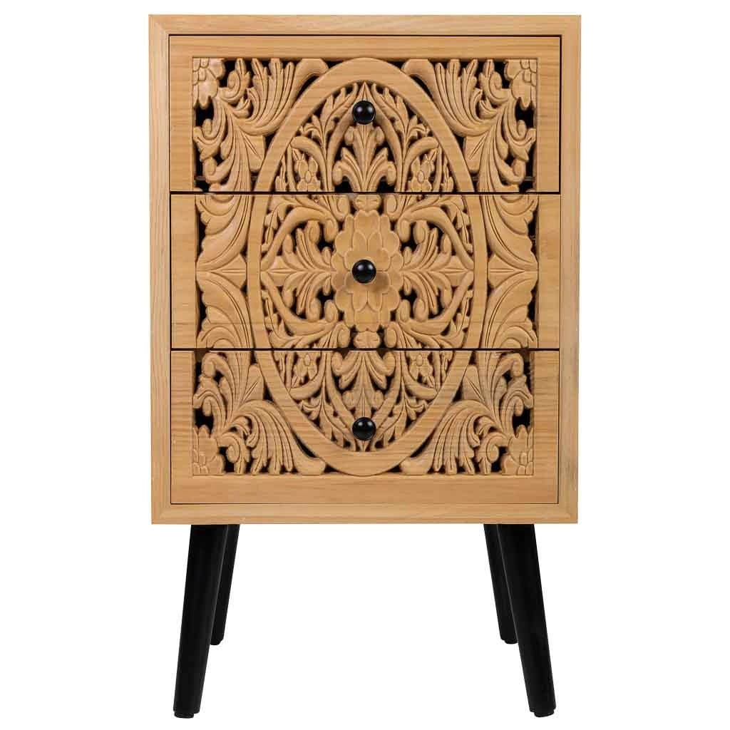 Tavolino in legno marrone 42x36.5x71