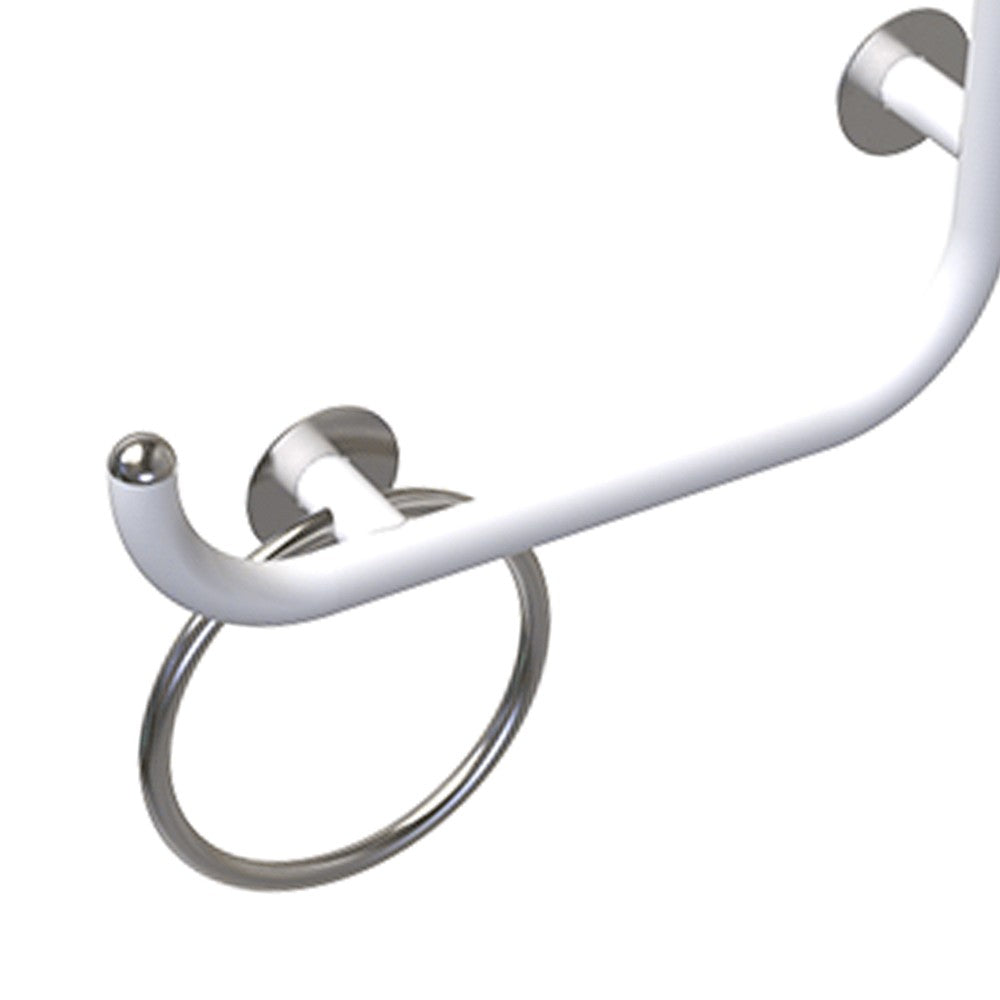 Maniglia di sicurezza disabili e terza eta 50x50 sinistra bianco opaco giotto