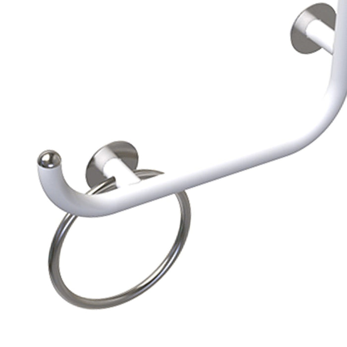 Maniglia di sicurezza disabili e terza eta 50x50 sinistra bianco opaco giotto