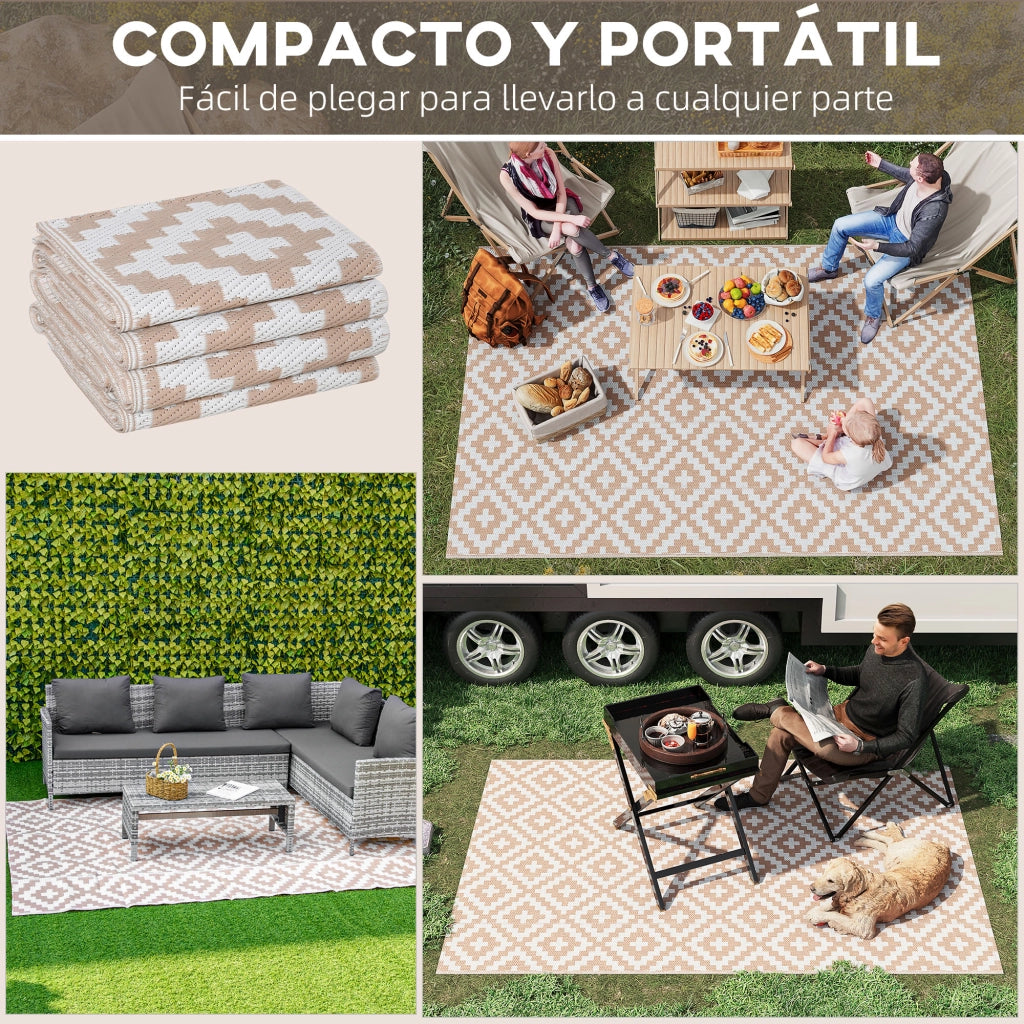 Tappeto Esterno Reversibile ¨C Zephmum ¨C Grigio Bianco 182x274 cm