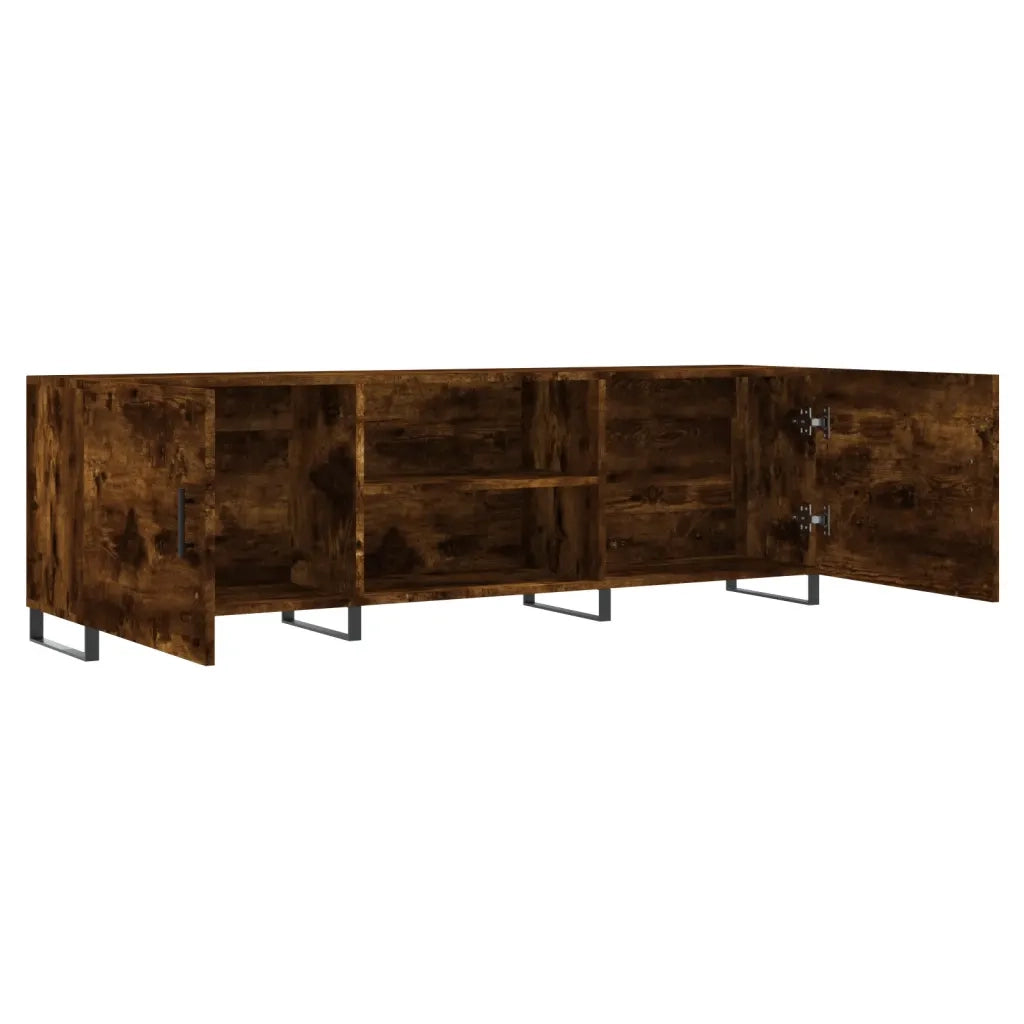 Mobile Porta TV-Credenza per TV Rovere Fumo 150x30x50 cm in Legno Multistrato