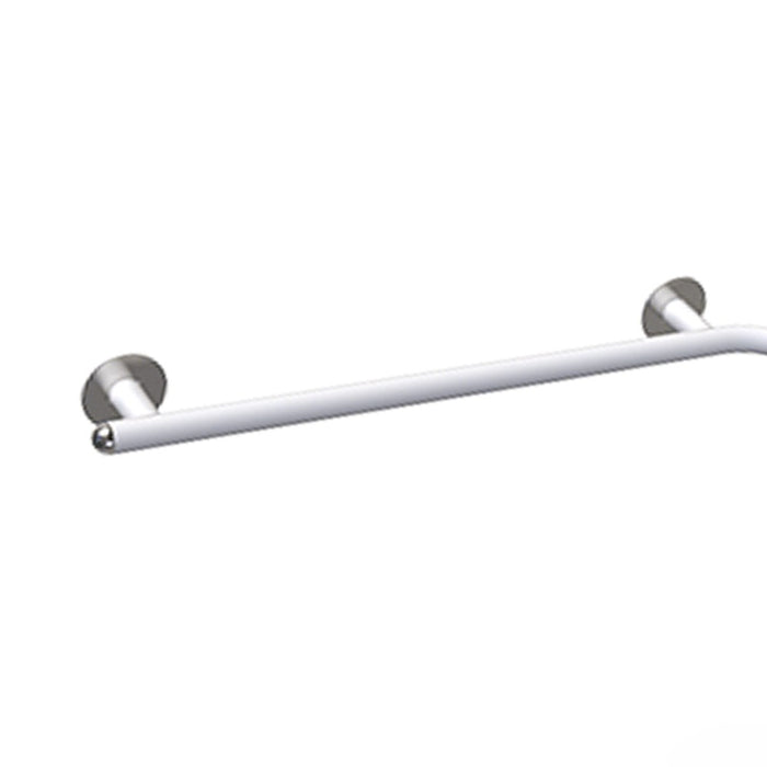 Maniglia di sicurezza angolare 70x70 destra giotto inox bianco opaco