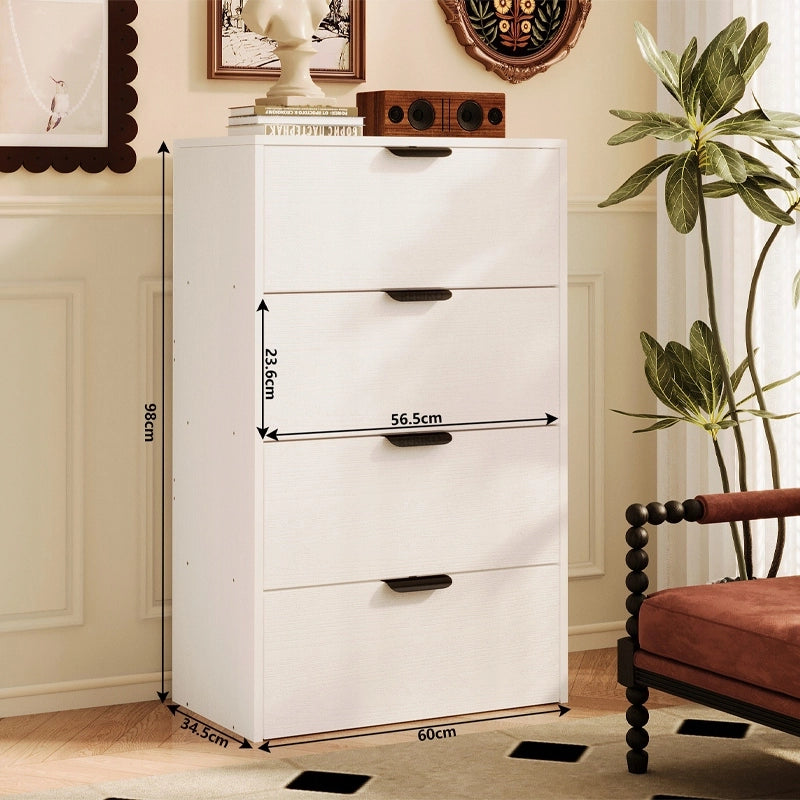 Libreria moderna, alta e chiusa, in stile loft, con 4 ripiani, ideale per il soggiorno.