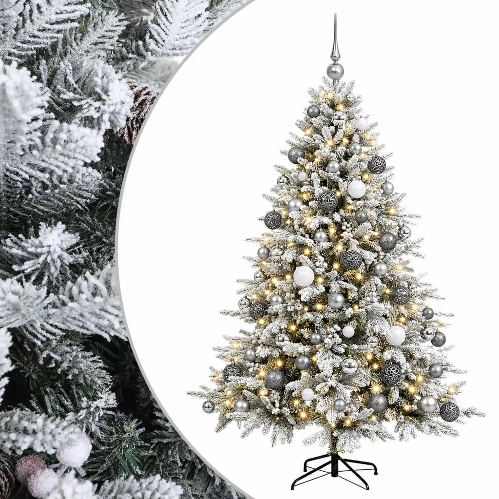 Albero di Natale artificiale con palline 180 cm 300 LED 3467222