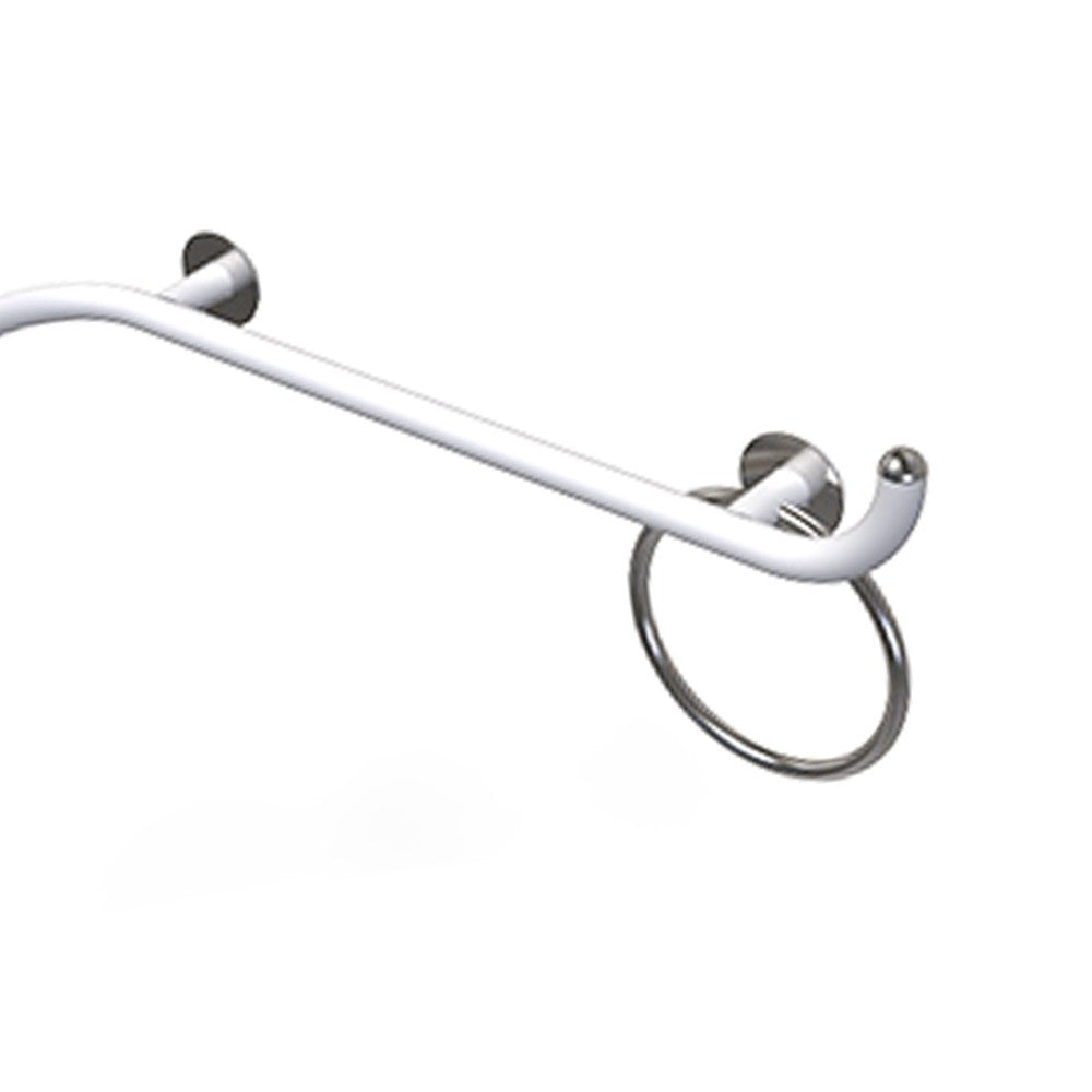 Maniglia di sicurezza angolare 70x70 destra giotto inox bianco opaco