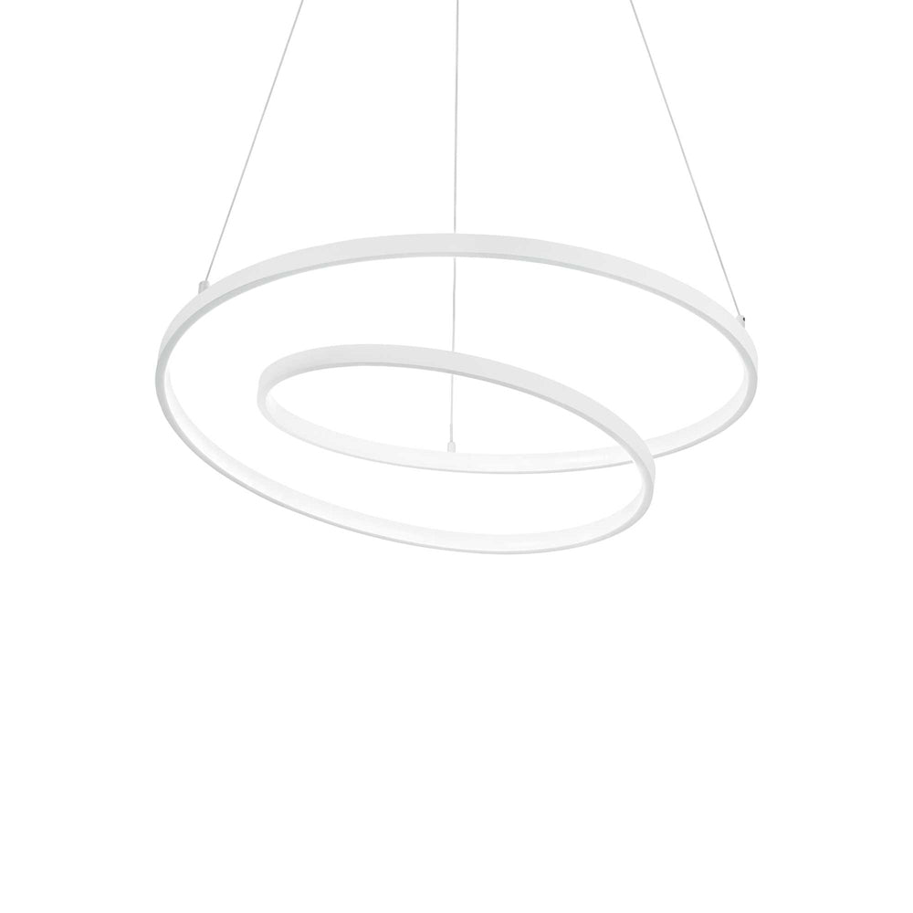 Sospensione Moderna Oz Metallo Bianco Led 48W 3000K Luce Calda D60Cm On-Off