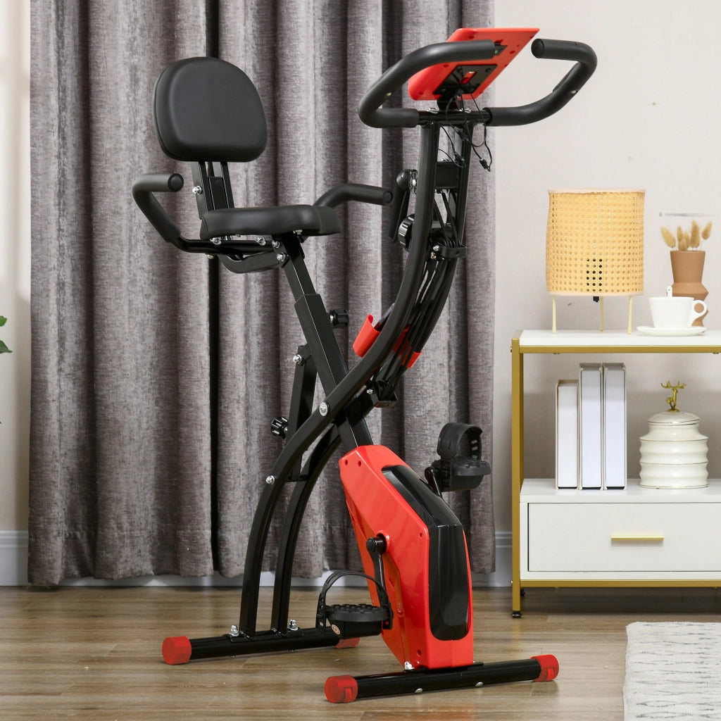 Cyclette pieghevole 2-in-1 ¨C Xylo ¨C con display LCD, cardiofrequenzimetro, resistenza magnetica 8 livelli