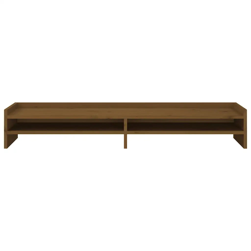 Supporto per Monitor ambra 100x24x16 cm Legno Massello di Pino 813992