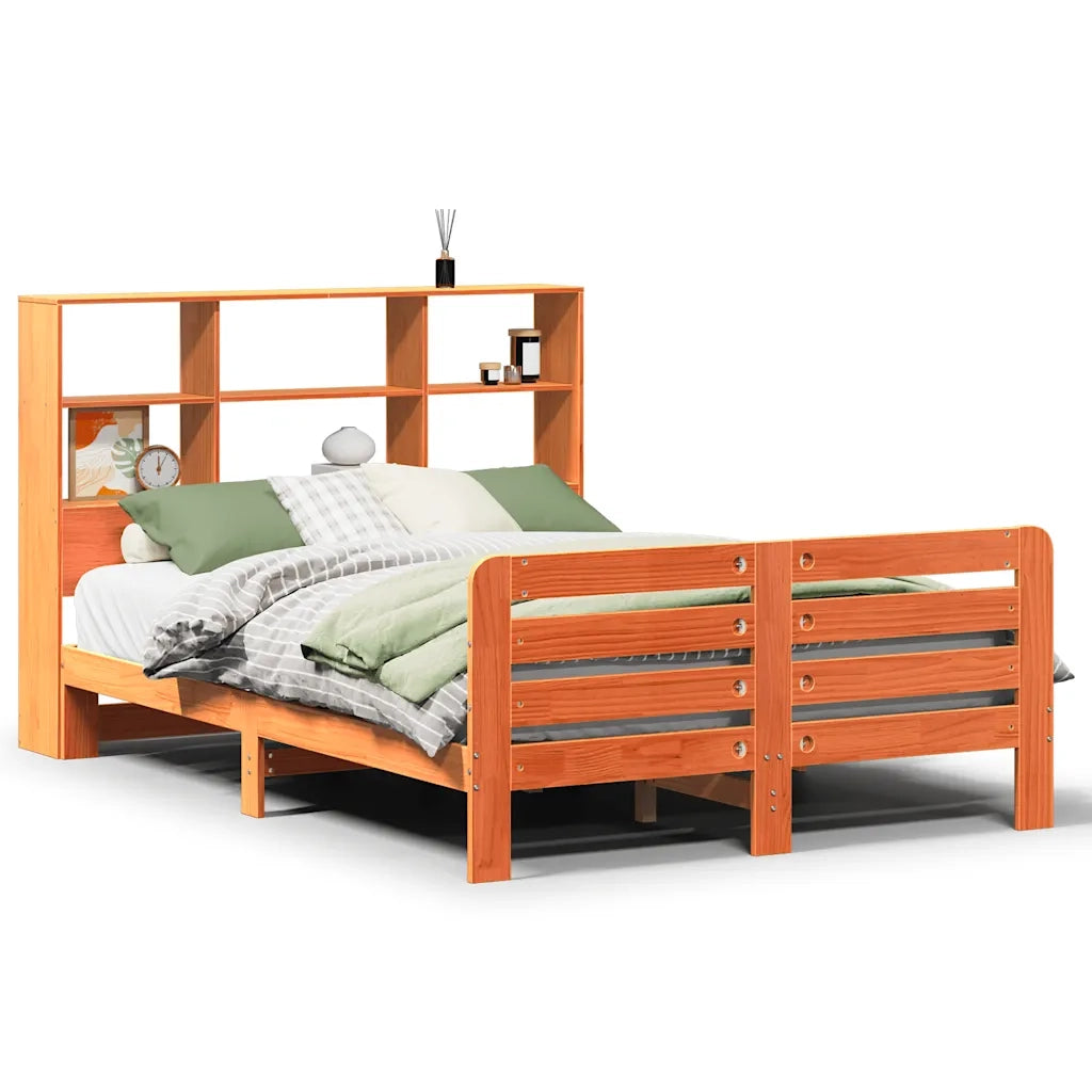 Letto senza Materasso Marrone Cera 120x190 cm in Legno di Pino 3309946