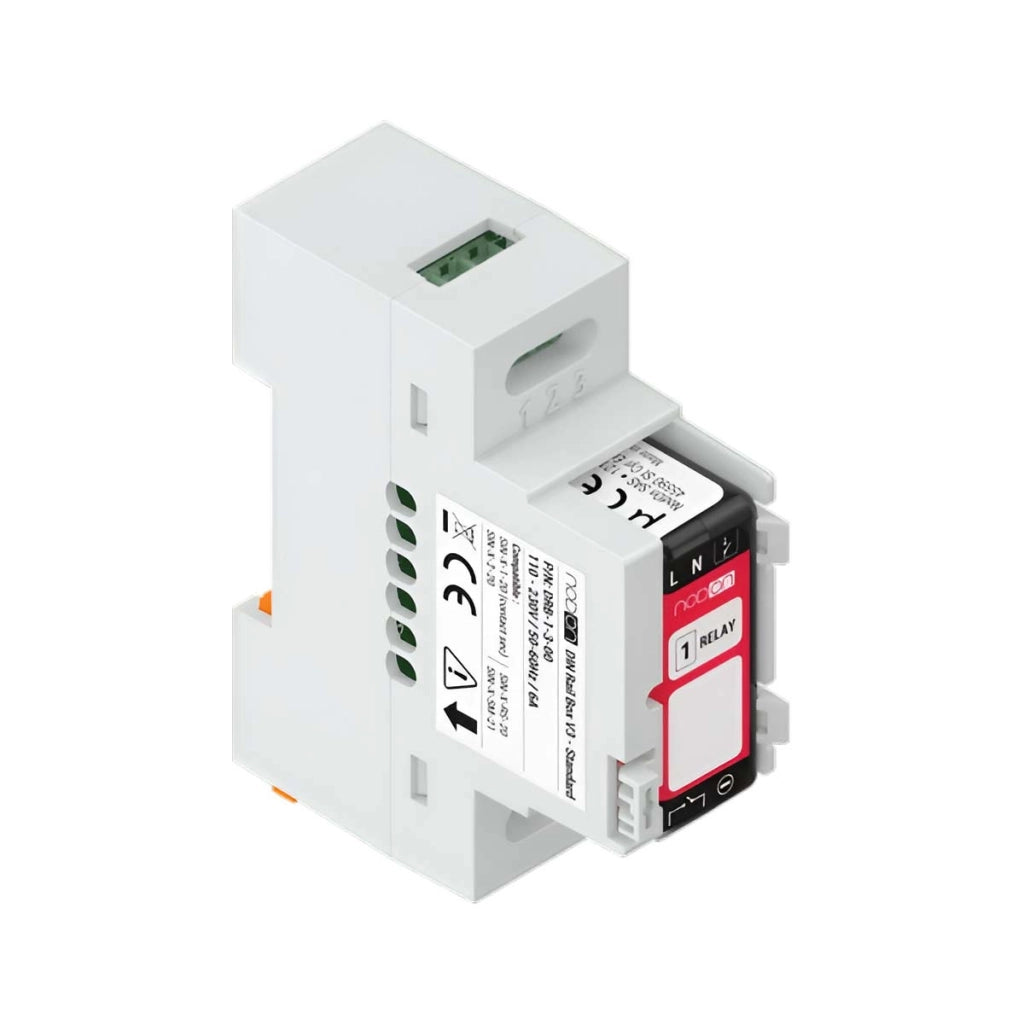 Custodia Rail DIN V3 versione standard per moduli elettrici 6A IP20 Bianco NODON