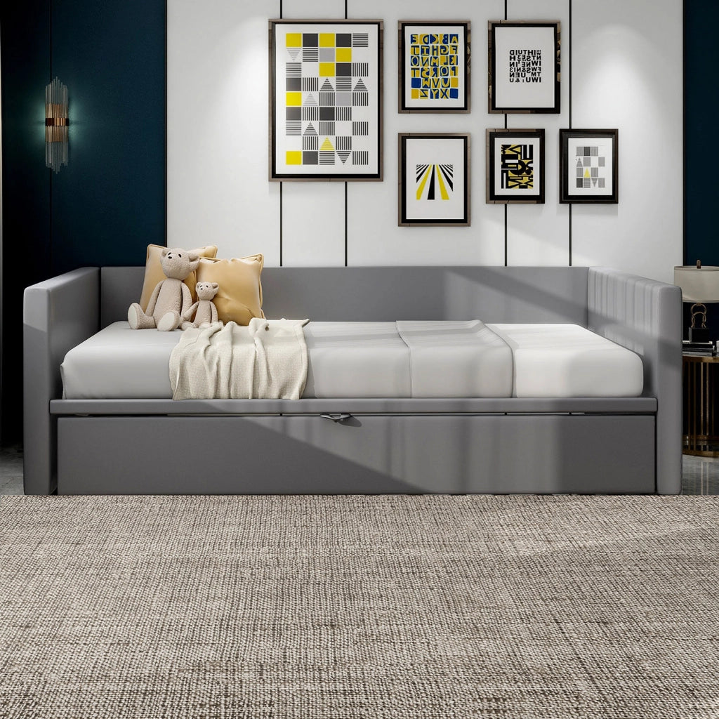 Letto a scomparsa multifunzionale - Xylo - 90/180x200 cm - Grigio