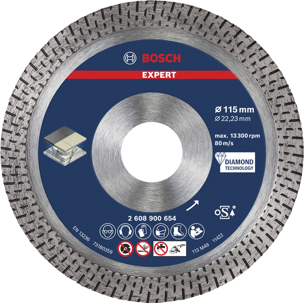 Disco da taglio Bosch diamantato diametro 115 mm marmo e piastrelle 2608900654
