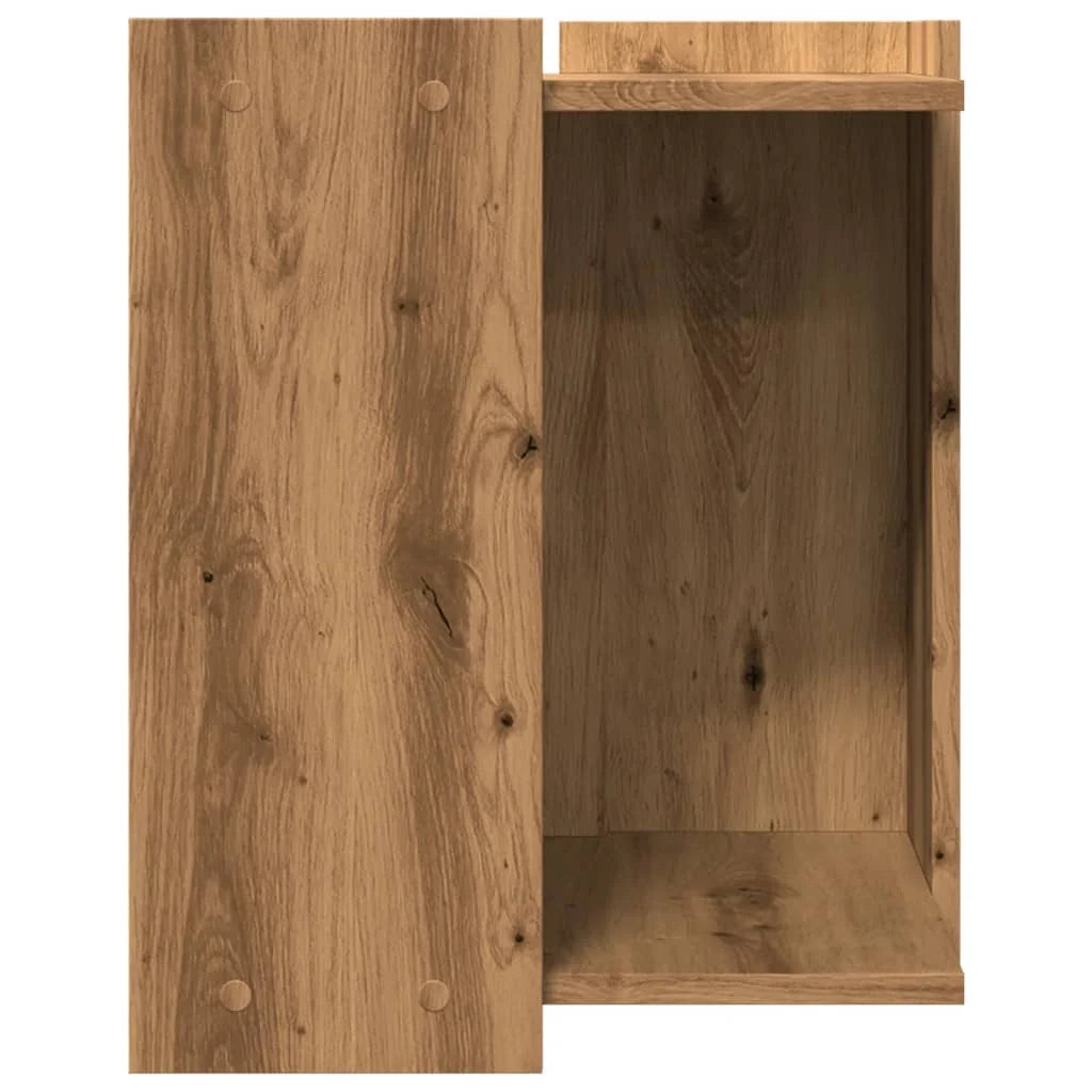 Mobiletto per lettiera per gatti fatto a mano 42 x 42 x 51 cm marrone 02_0043304