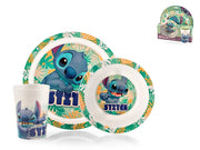 Confezione 3 pezzi bimbo stitch hawaii in polipropilene decorato