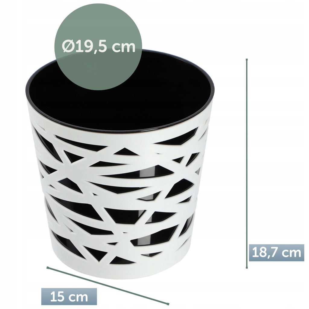 KADAX - Inserto in plastica per vaso di fiori e piante, 19 cm, nero
