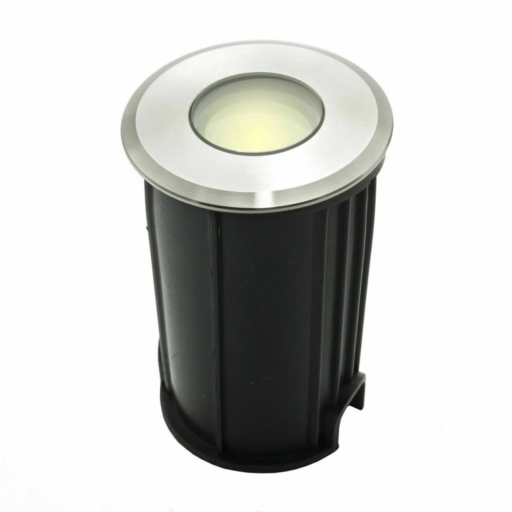 Faretto LED 12V 24V calpestabile tondo 1W segnapassi incasso terreno giardino IP68 LUCE 3000K