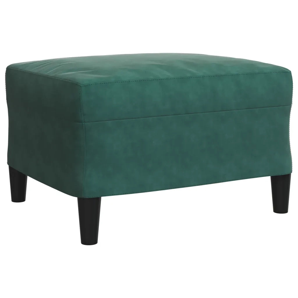 Set di Divani 4 pz con Cuscini e Rinforzi Verde scuro Velluto