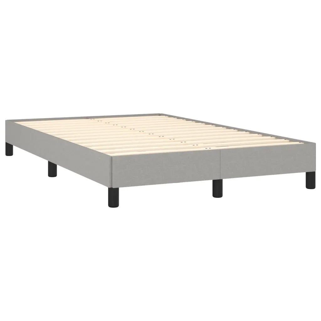 Giroletto a Molle con Materasso Grigio Chiaro 120x190cm Tessuto