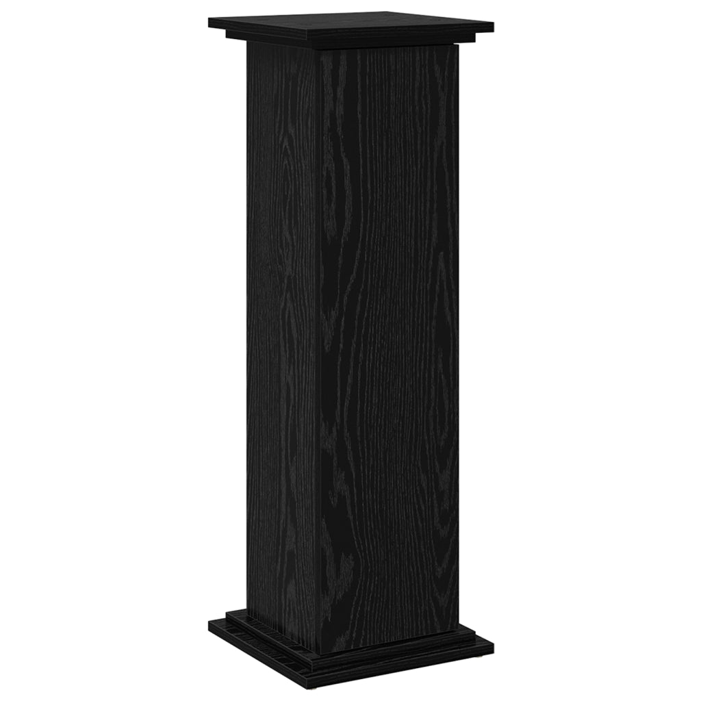 Supporto per Esposizione con Stoccaggio Rovere Nero 31x30x90 cm Legno Ingenerato