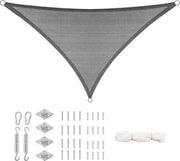 Telaio per pergola - Tela di protezione solare - Telaio per pergola - Tela di protezione solare UV - Canapa HDPE - Grigio scuro 4.2x4.2x6 m