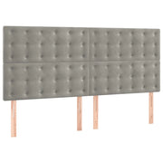 Testiera | Testata Grigio Chiaro 180x5x118/128 cm Velluto