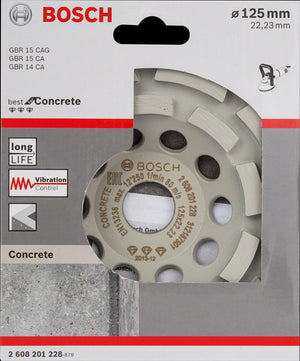 2608201228 - Mola a tazza diamantata Best for Concrete 125 x 22,23 x 4,5 mm