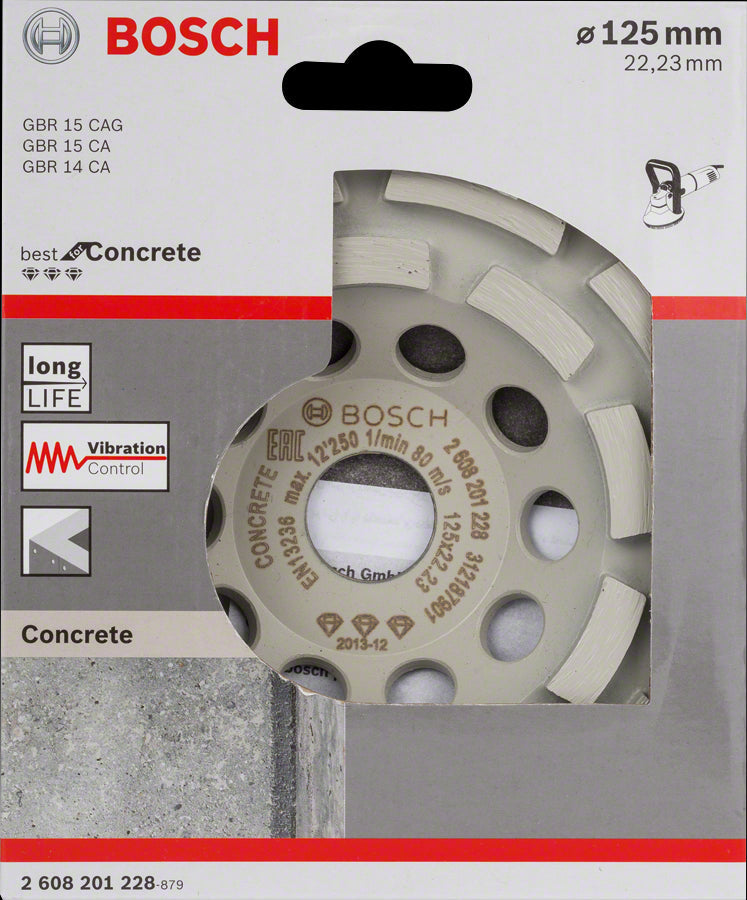 2608201228 - Mola a tazza diamantata Best for Concrete 125 x 22,23 x 4,5 mm