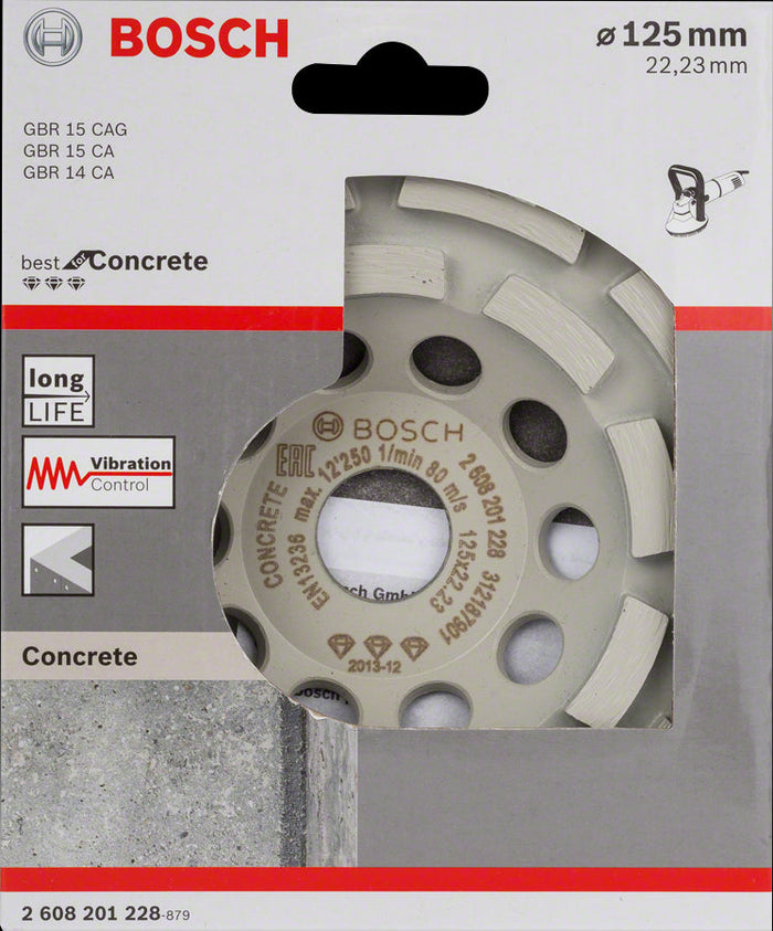 2608201228 - Mola a tazza diamantata Best for Concrete 125 x 22,23 x 4,5 mm