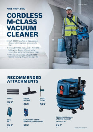 ASPIRATORE BOSCH BITURBO BRUSHLESS GAS 18V-12 MC - 06019K2000