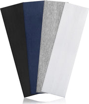 Haarband anti-slip sportivo, stile nero grigio bianco blu scuro, ideale per fitness e yoga - 4 pezzi
