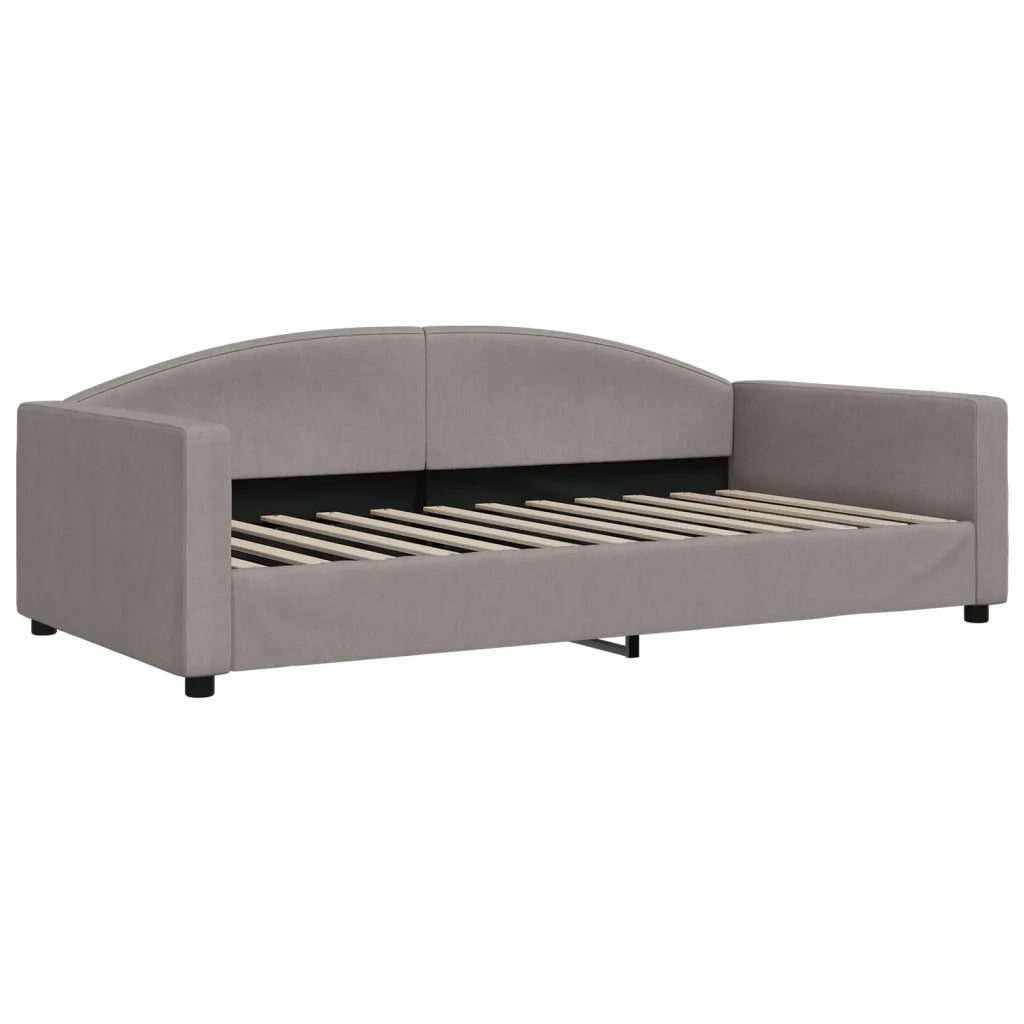 Divano Letto Estraibile con Cassetti Tortora 100x200 cm Tessuto