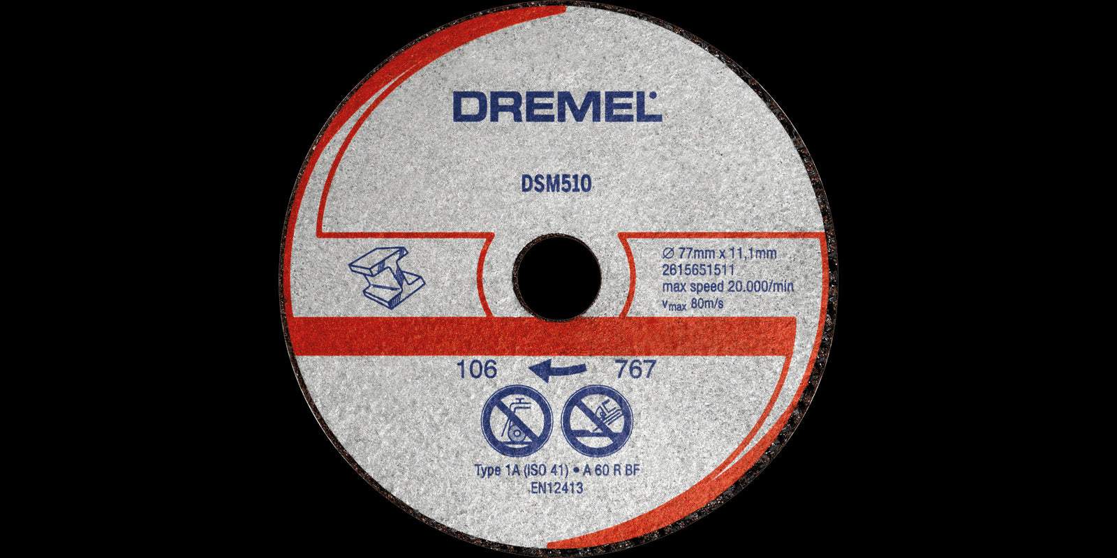 DREMEL® DSM20 disco da taglio per metallo e plastica (DSM510) - 2615S510JB
