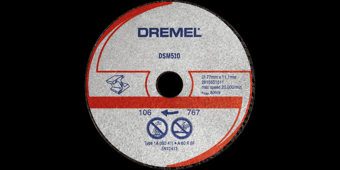 DREMEL® DSM20 disco da taglio per metallo e plastica (DSM510) - 2615S510JB