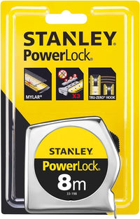FLESSOMETRO STANLEY POWERLOCK 8 METRI 0-33-198