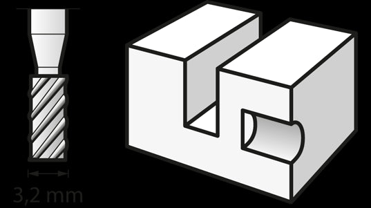 Fresa ad alta velocità 3,2 mm (194) DREMEL - 26150194JA
