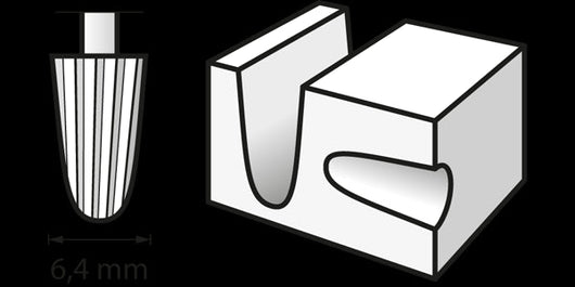 Fresa ad alta velocità 6,4 mm (117) DREMEL - 26150117JA