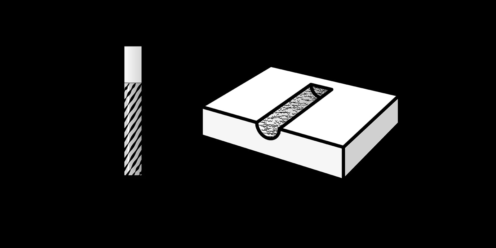 Fresa al carburo Dremel di tungsteno punta quadrata 3,2 mm (9901)
