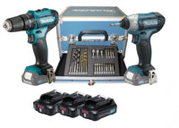 Makita CLX228SAX2 Kit 12 V CXT Trapano a percussione + impulsi + 3 batterie