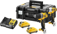 Kit trapano + avvitatore impulsi DeWalt 2 batterie 12V - 3,0 ah