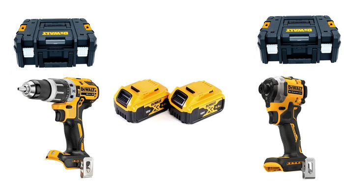 Kit utensili DeWalt 18V impulsi DCF850 + Trapano DCD796 + 2 batterie 5 AH
