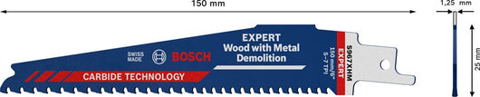LAMA EXPERT Wood with Metal Demolition PER GATTUCCIO BOSCH S 967 XHM- 2608900396