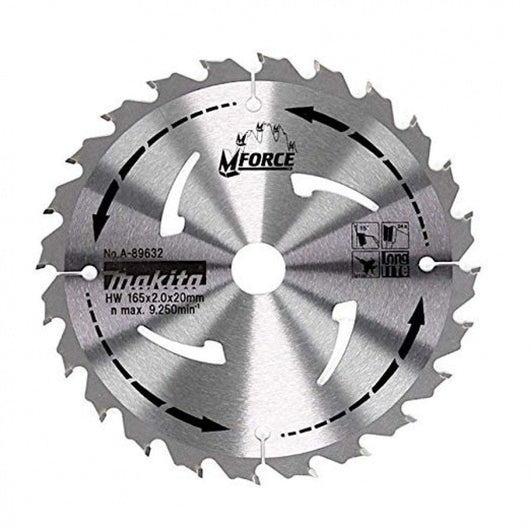 Lama taglio legno per sega circolare/affondamento Makita D.165mm foro 20mm - A89632