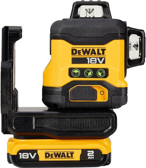 LIVELLA LASER A TRE LINEE RAGGIO VERDE 40M 18V DEWALT con batteria - DCLE34031D1