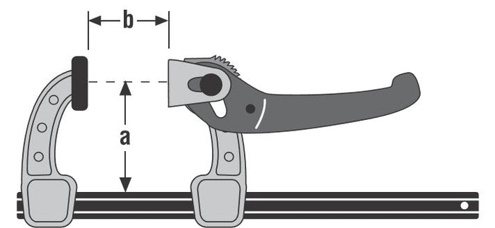 MORSETTO A LEVA CON GANASCE IN ALLUMINIO URKO 212-20 200mm