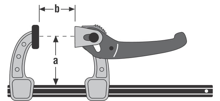 MORSETTO A LEVA CON GANASCE IN ALLUMINIO URKO 212-20 200mm