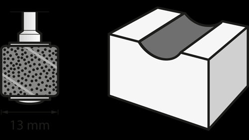 Nastro abrasivo Dremel 13 mm grana 60 (408) - 2615040832