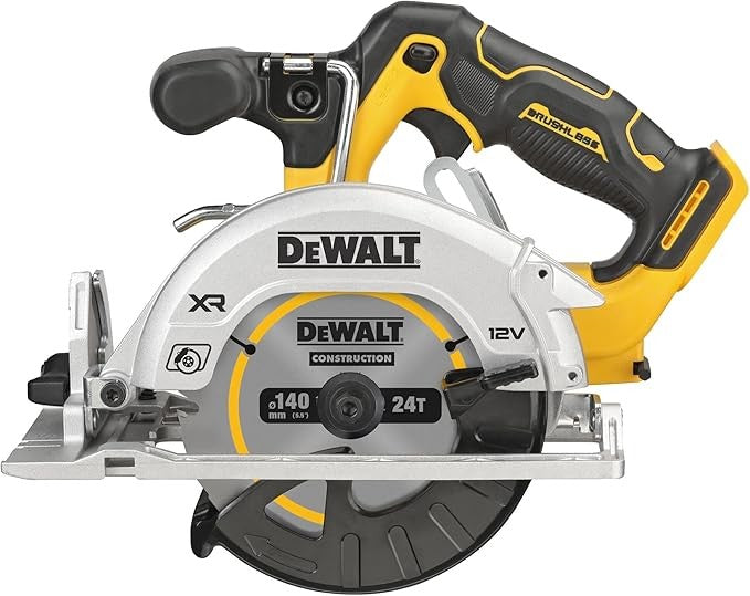 Sega circolare DeWalt a batteria 12V brushless d.140mm solo macchina DCS512N-XJ