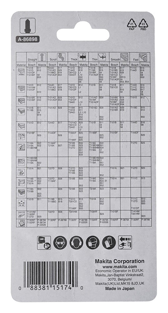 Set 5 lame per seghetto MAKITA
